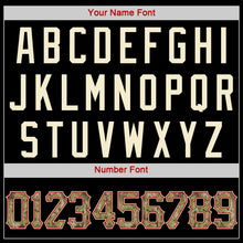 Load image into Gallery viewer, Custom Black Camo-Red Authentic Throwback Basketball Jersey