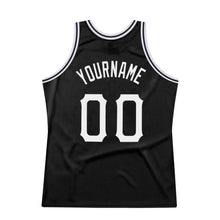 Загрузить изображение в средство просмотра галереи, Custom Black White-Red Authentic Throwback Basketball Jersey
