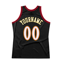 Загрузить изображение в средство просмотра галереи, Custom Black White-Red Authentic Throwback Basketball Jersey