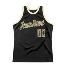 Load image into Gallery viewer, Custom Black Camo-Cream Authentic Throwback Basketball Jersey