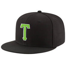 Charger l'image dans la galerie, Custom Black Neon Green-White Stitched Adjustable Snapback Hat
