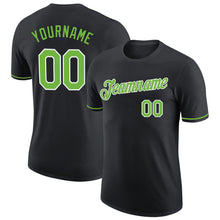 Загрузить изображение в средство просмотра галереи, Custom Black Neon Green-White Performance T-Shirt