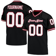 Загрузить изображение в средство просмотра галереи, Custom Black White-Cardinal Mesh Authentic Throwback Football Jersey