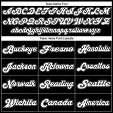 Laden Sie das Bild in den Galerie-Viewer, Custom Black White-Gray Mesh Authentic Throwback Football Jersey