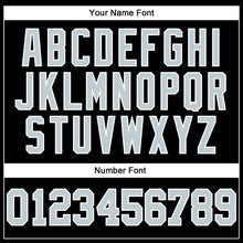 Laden Sie das Bild in den Galerie-Viewer, Custom Black Silver-White Mesh Authentic Throwback Football Jersey