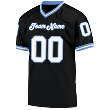 Charger l'image dans la galerie, Custom Black White-Light Blue Mesh Authentic Throwback Football Jersey