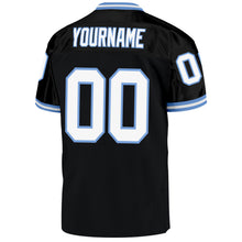 Charger l'image dans la galerie, Custom Black White-Light Blue Mesh Authentic Throwback Football Jersey