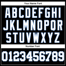 Charger l'image dans la galerie, Custom Black White-Light Blue Mesh Authentic Throwback Football Jersey