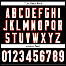 Charger l'image dans la galerie, Custom Black White-Orange Mesh Authentic Throwback Football Jersey