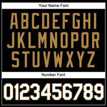 Load image into Gallery viewer, Custom Black White Pinstripe White-Old Gold Authentic Baseball Jersey