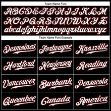 Загрузить изображение в средство просмотра галереи, Custom Black Red Pinstripe White-Red Authentic Baseball Jersey