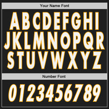 Load image into Gallery viewer, Custom Black White-Gold Authentic Baseball Jersey