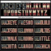 Load image into Gallery viewer, Custom Black Vintage USA Flag-Cream Authentic Baseball Jersey