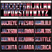 Load image into Gallery viewer, Custom Black USA Flag-Red Authentic Baseball Jersey