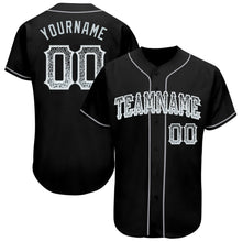 Load image into Gallery viewer, Custom Black Silver-White Authentic Drift Fashion Baseball Jersey