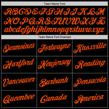 Load image into Gallery viewer, Custom Stitched Black Orange Sports Pullover Sweatshirt Hoodie