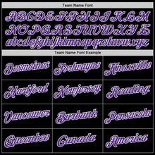 Load image into Gallery viewer, Custom Stitched Black Purple-White Sports Pullover Sweatshirt Hoodie