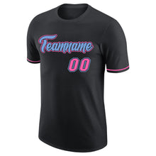Charger l'image dans la galerie, Custom Black Light Blue-Pink Skull Fashion Performance T-Shirt