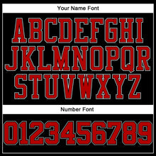 Load image into Gallery viewer, Custom Black Red Pinstripe Red-White Authentic Basketball Jersey