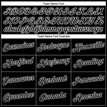 Load image into Gallery viewer, Custom Black White Pinstripe Black-White Authentic Basketball Jersey