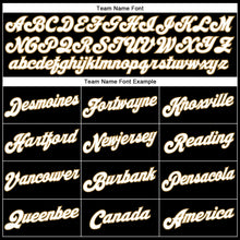 Load image into Gallery viewer, Custom Black White Pinstripe White-Old Gold Authentic Basketball Jersey