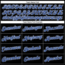 Load image into Gallery viewer, Custom Black White Pinstripe Royal-White Authentic Basketball Jersey