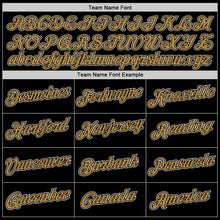Load image into Gallery viewer, Custom Stitched Black Old Gold-White Sports Pullover Sweatshirt Hoodie