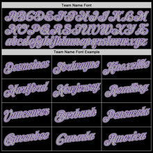Load image into Gallery viewer, Custom Stitched Black Gray-Purple Sports Pullover Sweatshirt Hoodie