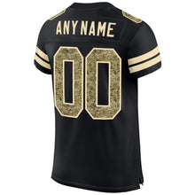 Laden Sie das Bild in den Galerie-Viewer, Custom Black Camo-Cream Mesh Authentic Football Jersey