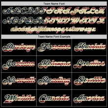 Laden Sie das Bild in den Galerie-Viewer, Custom Black Vintage USA Flag-Cream Mesh Authentic Football Jersey