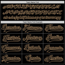 Загрузить изображение в средство просмотра галереи, Custom Black Black-Old Gold Hockey Jersey