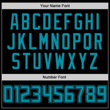 Load image into Gallery viewer, Custom Black Teal-Black Performance T-Shirt