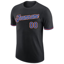 Load image into Gallery viewer, Custom Black Royal-Orange Performance T-Shirt