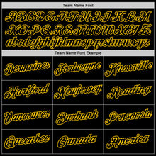 Laden Sie das Bild in den Galerie-Viewer, Custom Black Black-Gold Performance T-Shirt
