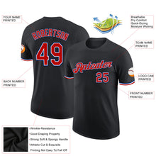 Load image into Gallery viewer, Custom Black Red-Royal Performance T-Shirt