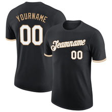 Загрузить изображение в средство просмотра галереи, Custom Black White-Old Gold Performance T-Shirt