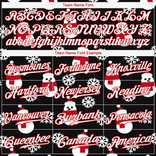 Загрузить изображение в средство просмотра галереи, Custom Black Red-White Christmas 3D Authentic Baseball Jersey