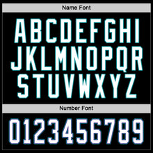 Загрузить изображение в средство просмотра галереи, Custom Black White-Teal Hockey Jersey
