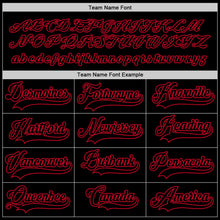 Загрузить изображение в средство просмотра галереи, Custom Black Black-Red Hockey Jersey