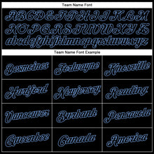 Load image into Gallery viewer, Custom Stitched Black Black-Light Blue 3D Pattern Design Butterfly Sports Pullover Sweatshirt Hoodie