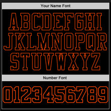 Load image into Gallery viewer, Custom Stitched Black Black-Orange Sports Pullover Sweatshirt Hoodie