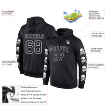 Загрузить изображение в средство просмотра галереи, Custom Stitched Black Black-White 3D Skull Fashion Sports Pullover Sweatshirt Hoodie