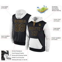 Load image into Gallery viewer, Custom Stitched Black Black-White Sports Pullover Sweatshirt Hoodie