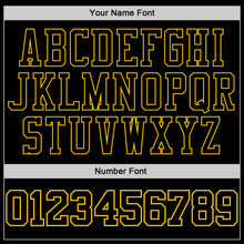 Загрузить изображение в средство просмотра галереи, Custom Stitched Black Black-Gold Sports Pullover Sweatshirt Hoodie