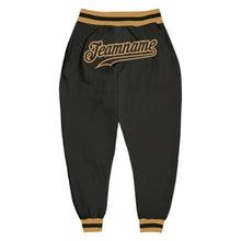 Загрузить изображение в средство просмотра галереи, Custom Black Black-Old Gold Sports Pants