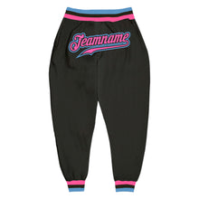 Загрузить изображение в средство просмотра галереи, Custom Black Pink-Light Blue Sports Pants