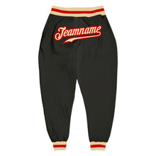 Загрузить изображение в средство просмотра галереи, Custom Black Cream-Red Sports Pants