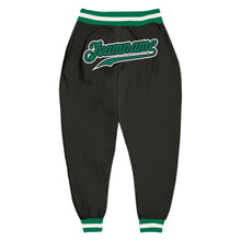 Загрузить изображение в средство просмотра галереи, Custom Black Kelly Green-White Sports Pants