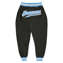Загрузить изображение в средство просмотра галереи, Custom Black Light Blue-White Sports Pants