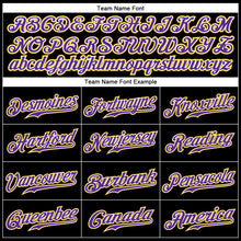Загрузить изображение в средство просмотра галереи, Custom Black Purple-Gold Sports Pants